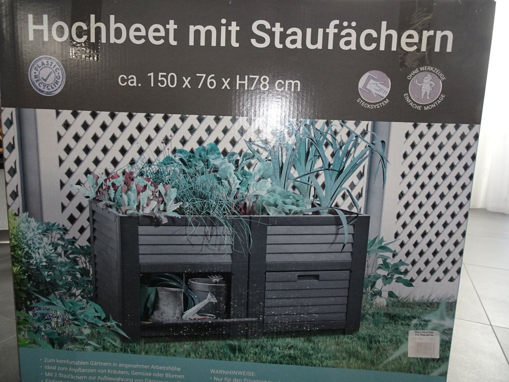 Hochbeet mit Staufächern, 150x76x78cm *NEU / OVP* | Kaufen auf Ricardo