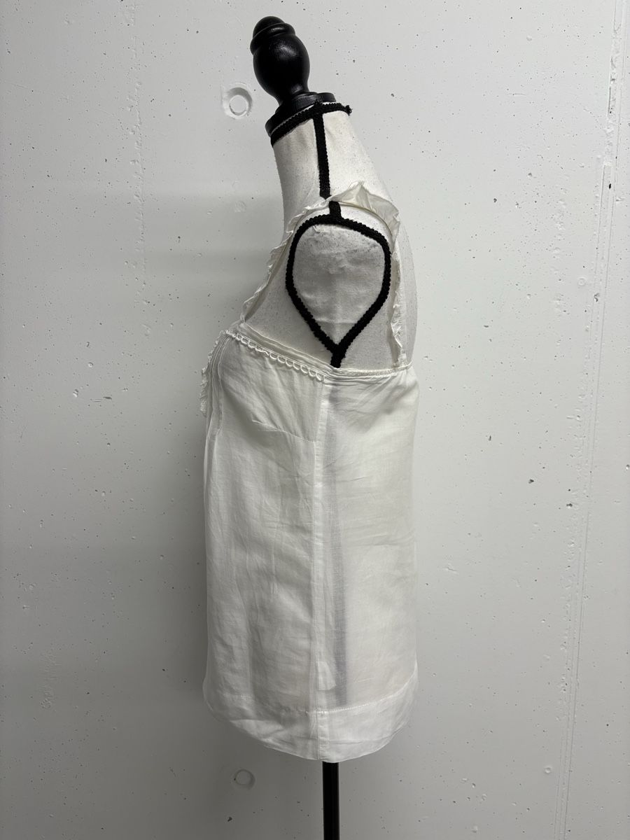 Sandro Top: Sandro Top Gr. 36 Weiss Boho Bluse ärmellos Baumwolle – Nuovo (secondo la descrizione) da Regensdorf venduto da secondchancefashion 2