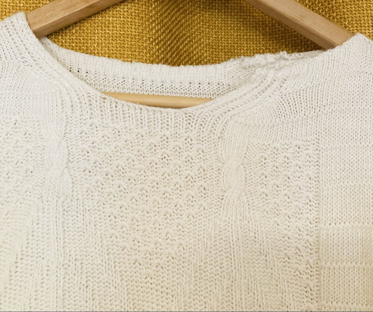 Pullover & Sweatshirts: Pullover blanc en coton – Gebraucht aus Ardon von hel_2sxp 3