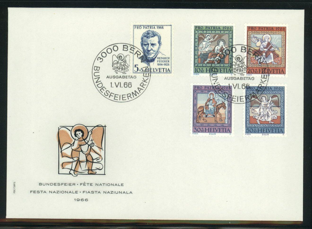 Tutti i francobolli: 1966, FDC, Pro Patria – Usato da Willisau venduto da Vollstempel