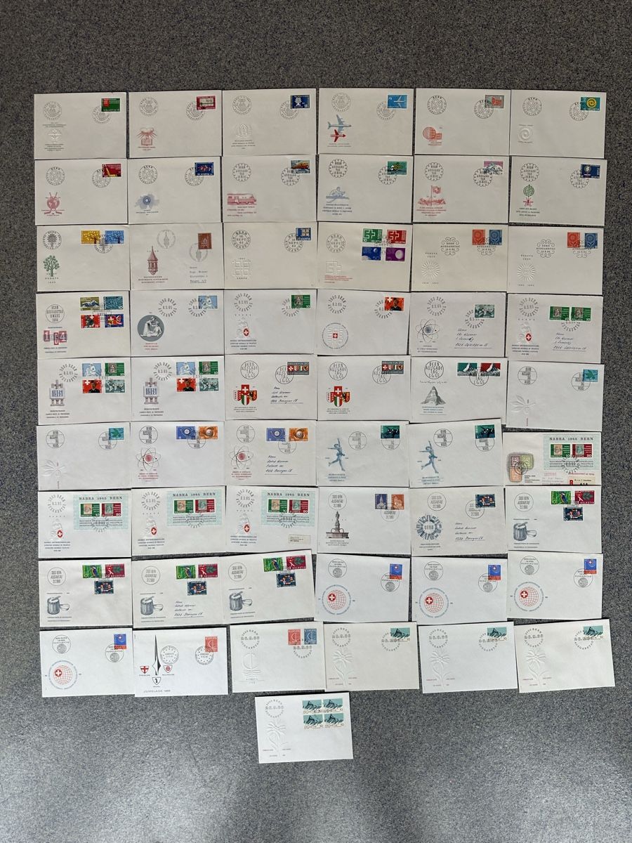 Tous les timbres: Schweiz - 55x FDC 1960 - 1966 – D'occasion à Schmitten / FR par Samsara169
