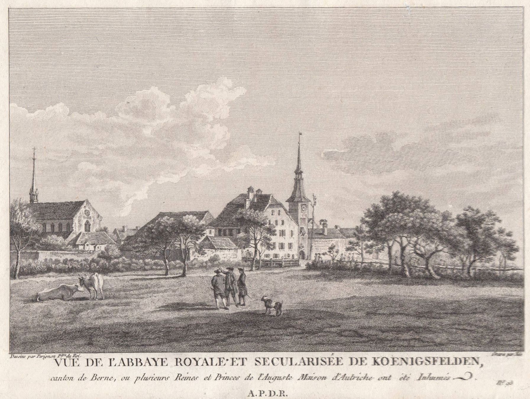 Incisioni: KÖNIGSFELDEN, KUPFERSTICH 1788 – Antico da Grüningen venduto da Kartensammler