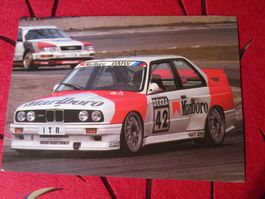 BMW M3 E-30 SPORT EVO DTM MALBORO DEALER TEAM AUTOGRAMMKARTE