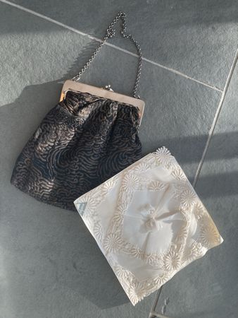 Antike Handtasche Nostalgie Hochzeit mit Taschentuch