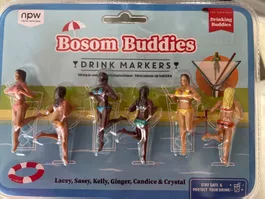 Bosom Buddies Drink Markers, Sommer Party Gadget, Neu