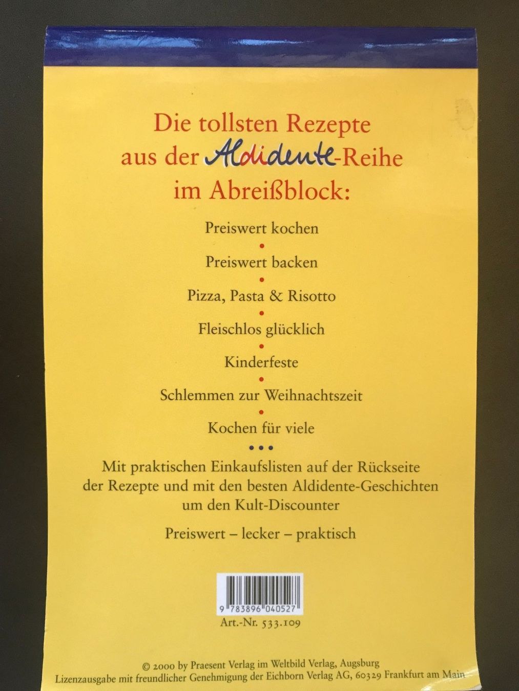 Riviste & Magazine: Rezepte - Block Jahrgang 2000 – Usato da Arbon venduto da KaSaBo 1