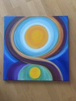 Acryl Gemälde auf Leinwand abstraktes Motiv quadratisch