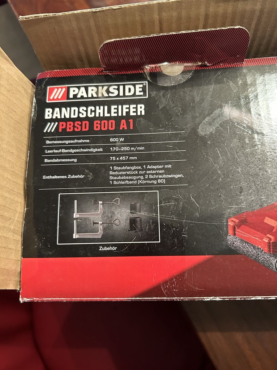 Parkside Schleifen & Polieren: Bandschleifer PBSD 600 A1 Parkside – Gebraucht aus Winterthur von  1