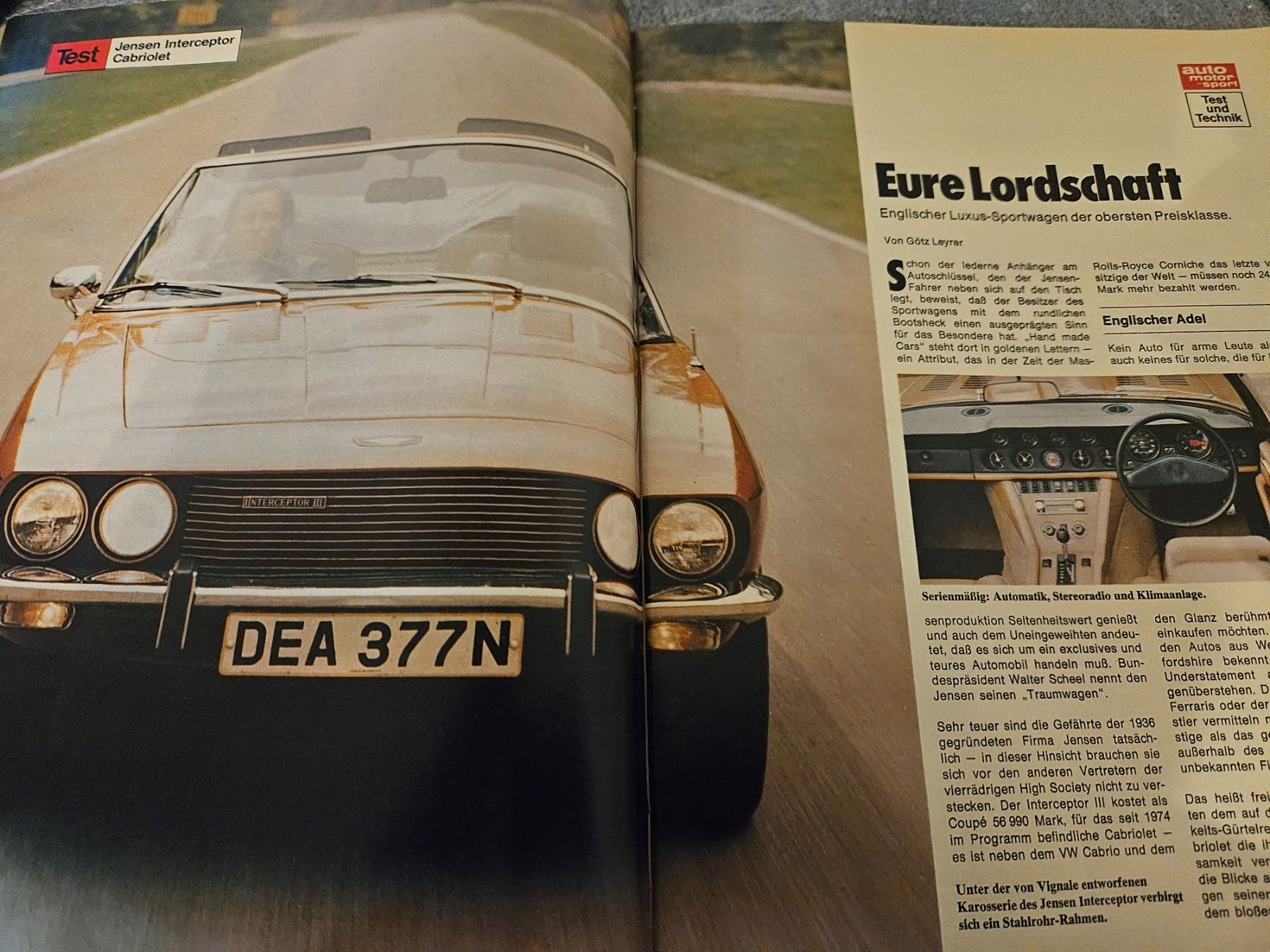 Opel Accessori per altri veicoli: AMS 25/75 Jensen Interceptor Kadett GT/E RO 80 xx – Usato da Flawil venduto da sr1_f6st 2