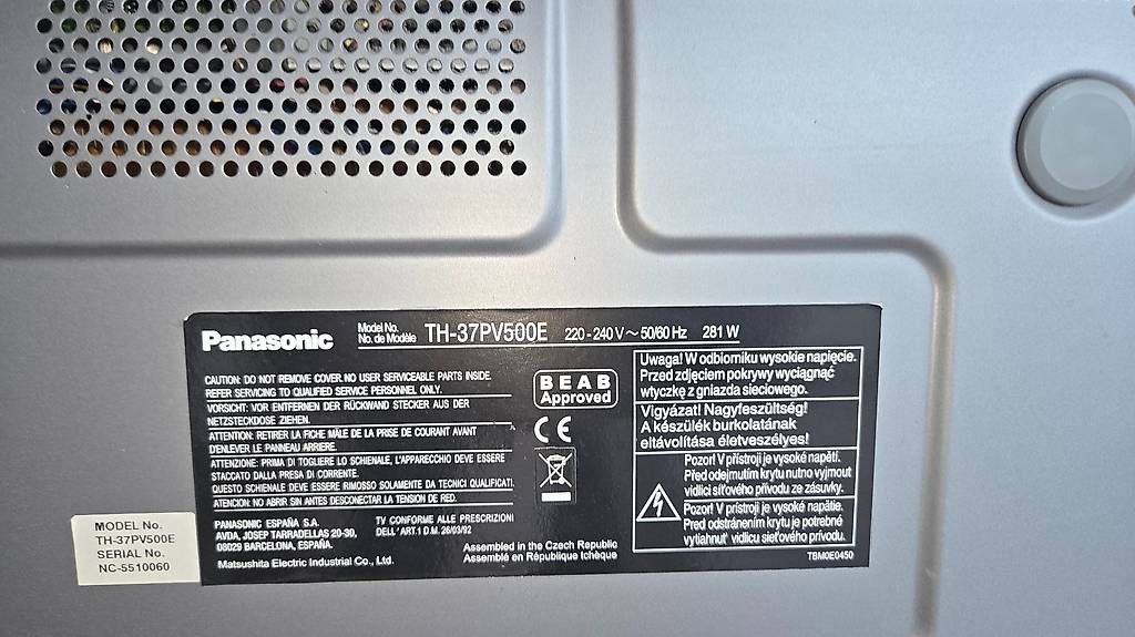 Appareils TV: Panasonic TH-37PV500E – D'occasion à Eschenbach LU par oli_zlz9 3