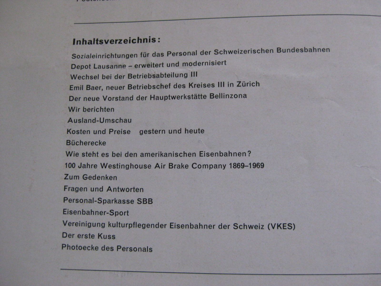 Zeitschriften & Magazine: SBB Nachrichtenblatt 10-1969 – Gebraucht aus Malters von Marosko 1