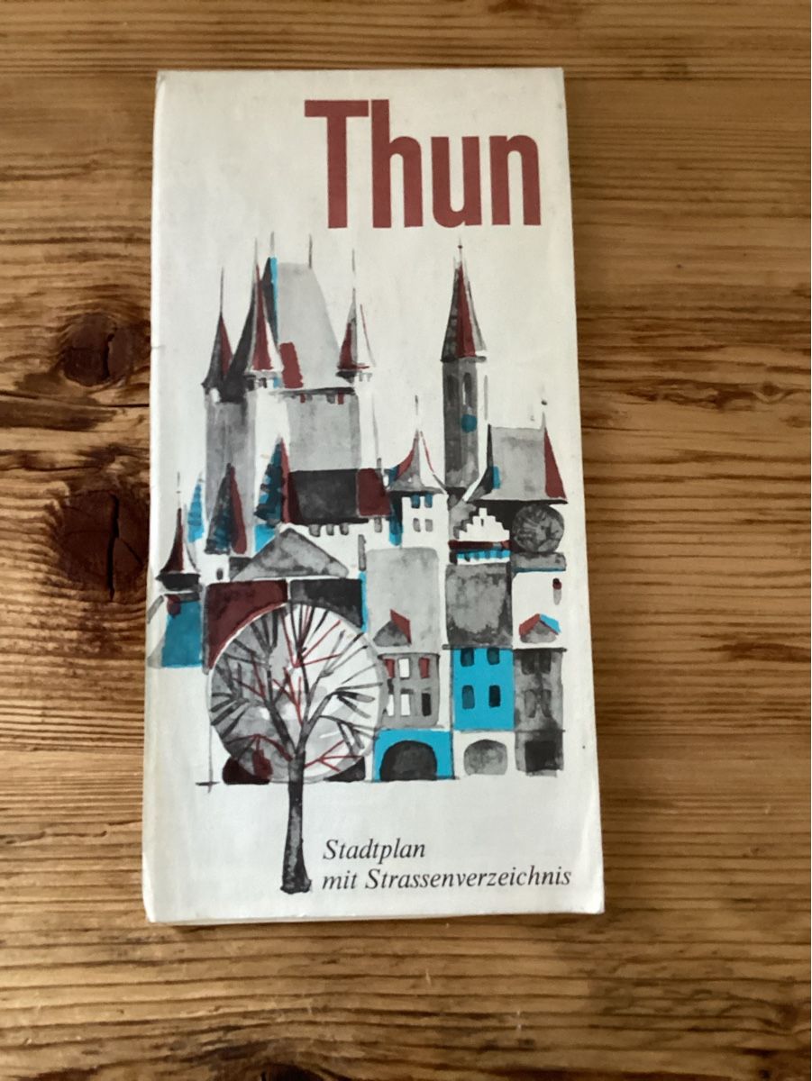 Cartine & Atlanti: Vintage Stadtplan Thun – Usato da Wassen UR venduto da SABDOM