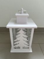 White Christmas Lantern, 21cm, Battery Operated