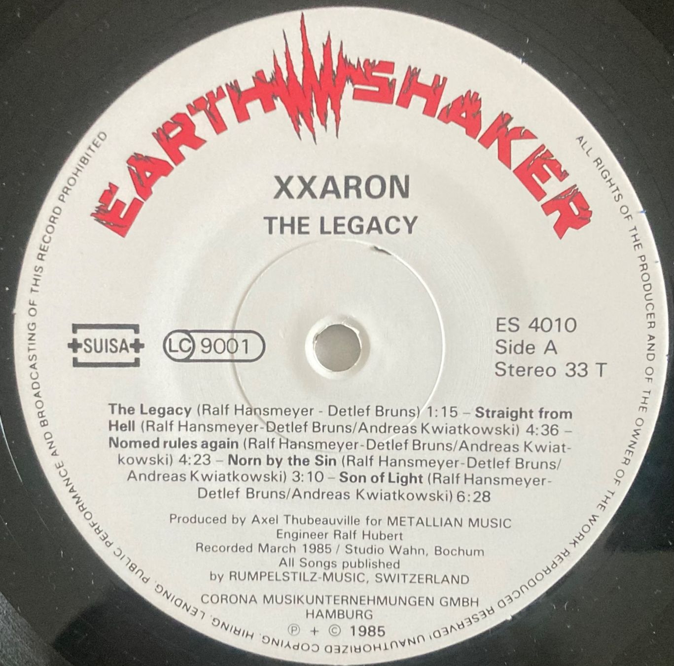Dischi in vinile: XXARON - THE LEGACY – Usato da Poliez-Pittet venduto da Newtown-Records 2