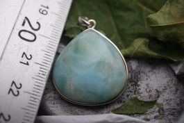 Larimar  30mm x 26mm    Silber 925 Silber  Anhänger