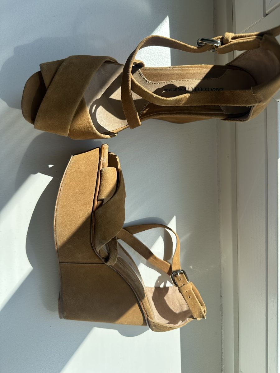 Zara Scarpe da donna: ZARA brown suede platform heels size 39 – Usato da Uster venduto da Monika_OB 6