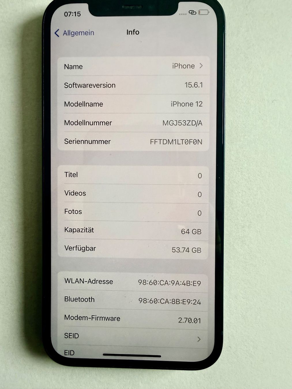 Apple Telefoni cellulari / Smartphones: Apple iPhone 12 black 64 GB mit Originalverpackung – Usato da Märstetten venduto da The_Dings 7