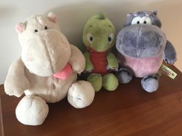 Nici Plüschtiere, 2 Nilpferde und 1 Schildkröte