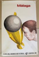 🟡Fussball WM 1982 ESPANA Malaga ORIGINAL VINTAGE Poster