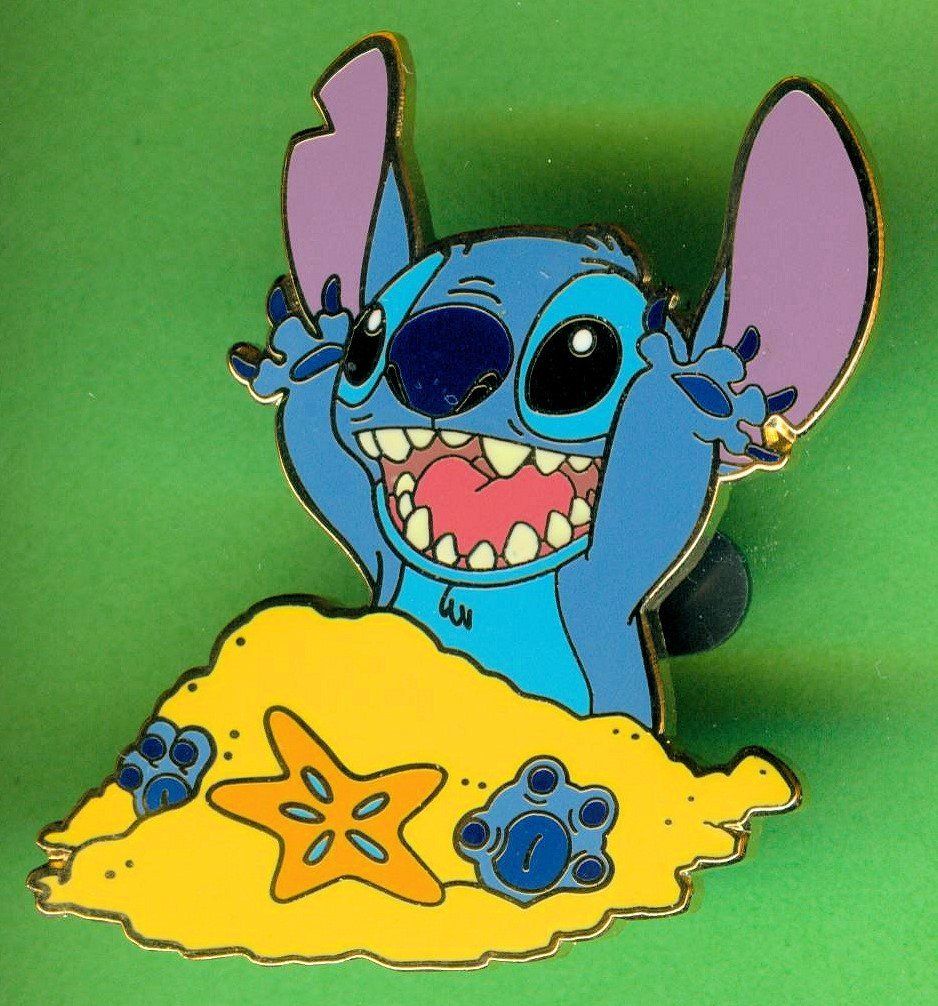 Disney Placchette & Badge: DISNEY  STITCH  am Strand – Usato da Winterthur venduto da Sammleroase