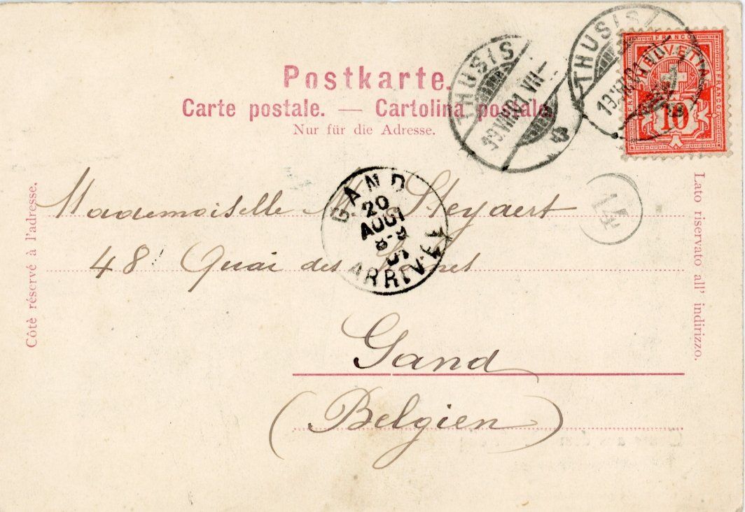 Cartoline postali: Domleschg   GR   -   Schloss Ortenstein     um 1901 – Usato da Brig venduto da Valcards54 1