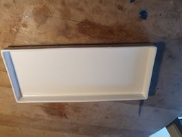 Porzellan Dekoplatte weiss 47 x 19 cm