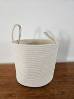 Aufbewahrungskorb aus Baumwolle beige +Henkeln Stoffkorb
