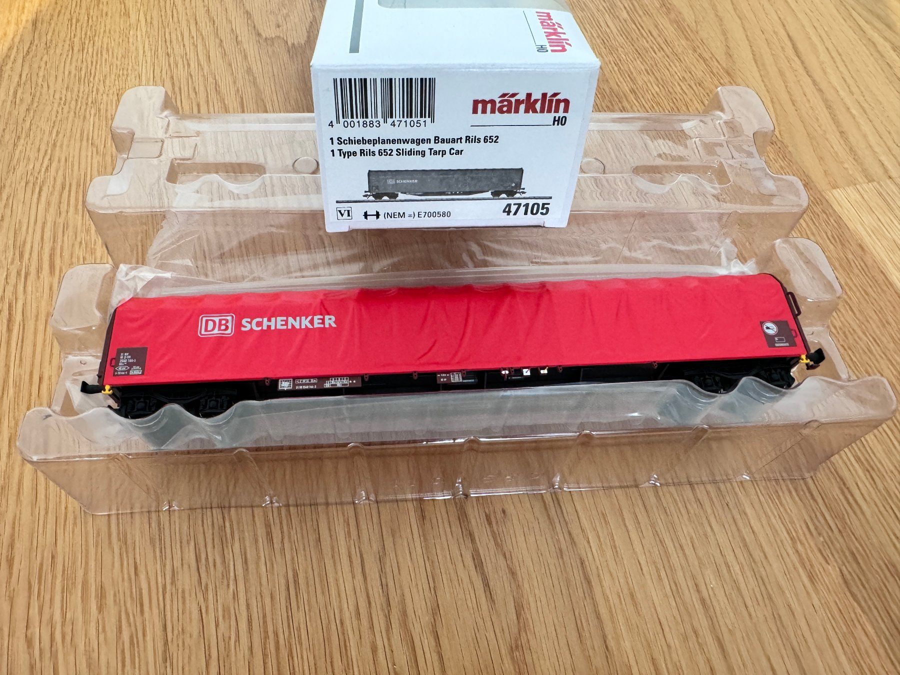 Märklin Modellini di ferrovie: Märklin 47105 DB Rils Schiebeplanenwagen H0 – Usato da Basel venduto da szbdsfrjs 7