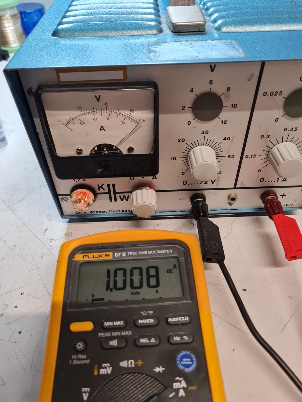 Elettrotecnica: Labornetzgerät linear Dr. Wittmer 0-70/72V, 0-1A – Usato da Horw venduto da Arta20000 7