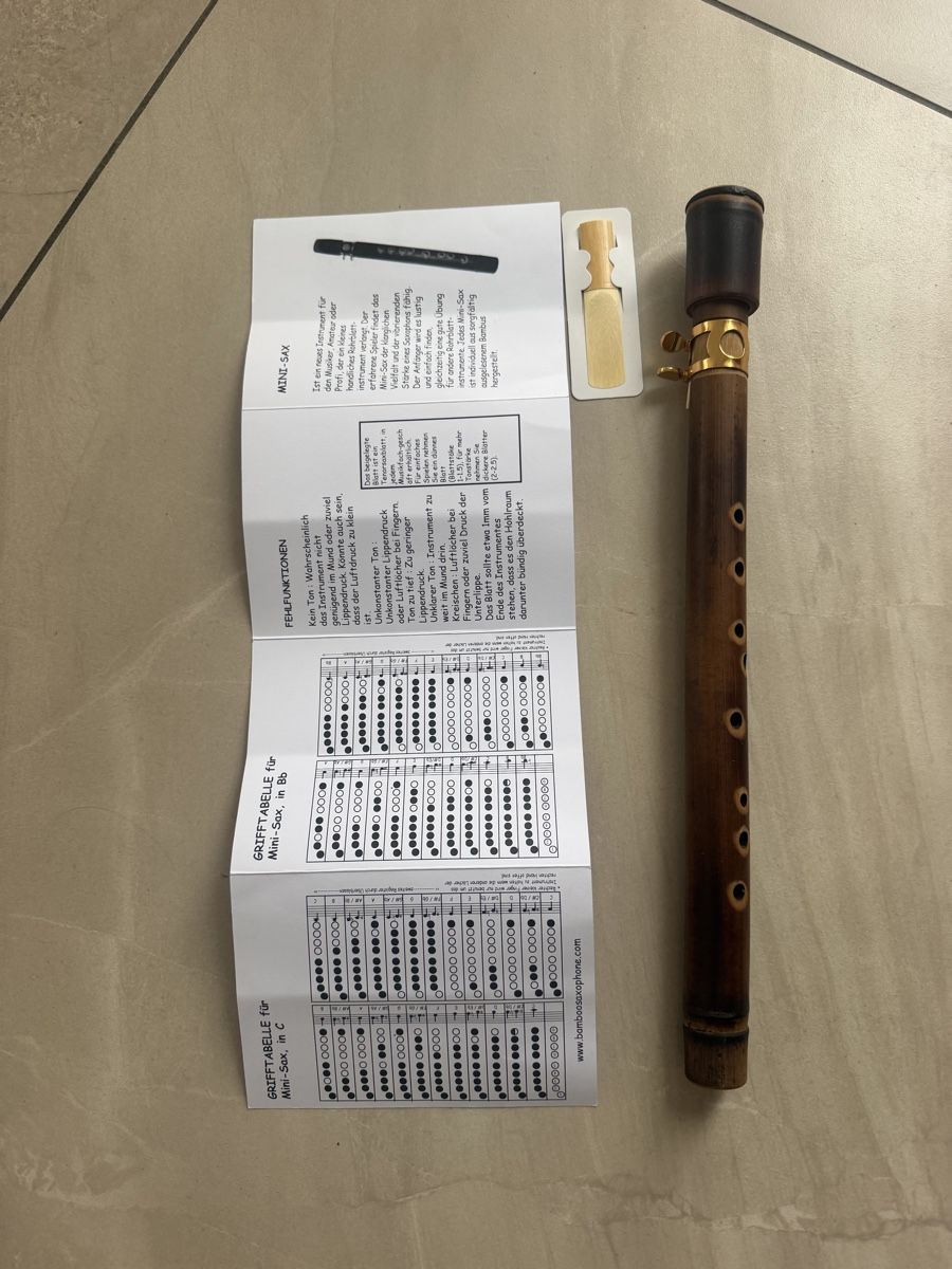 Strumenti musicali: Mini-Sax / Bambus-Saxophon – Usato da Uzwil venduto da Calla03