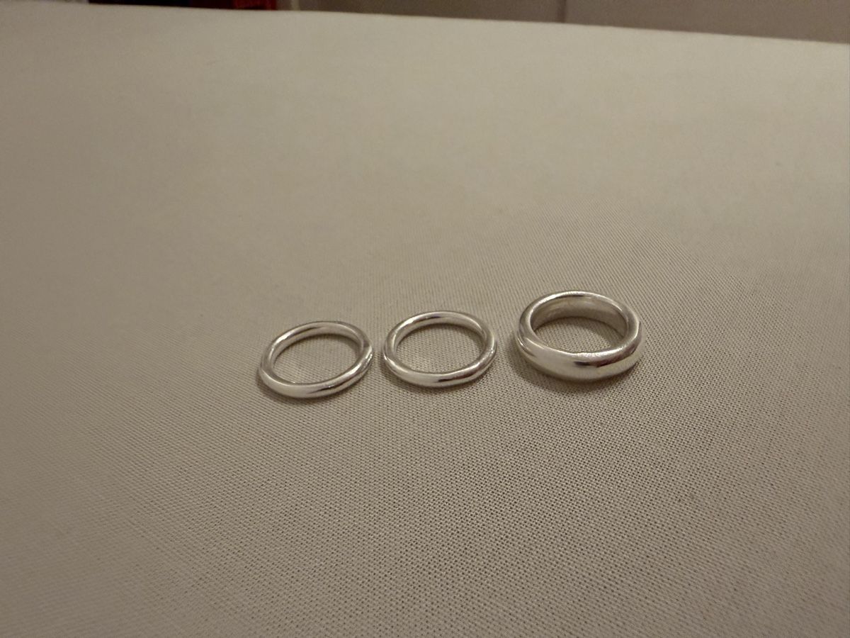 Anelli: Trio Silver Ringe, große 1.5 cm  – Usato da locarno venduto da rav_5ll7 1