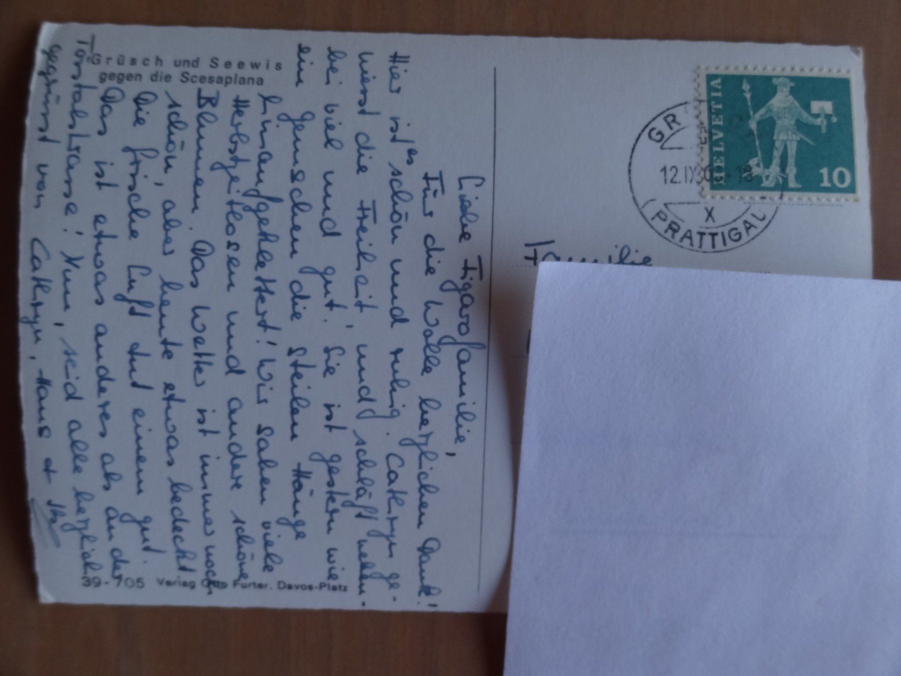 Cartoline postali: Grüsch und Seewis - Grisons - 1963 – Usato da St Léonard venduto da Riglin 1