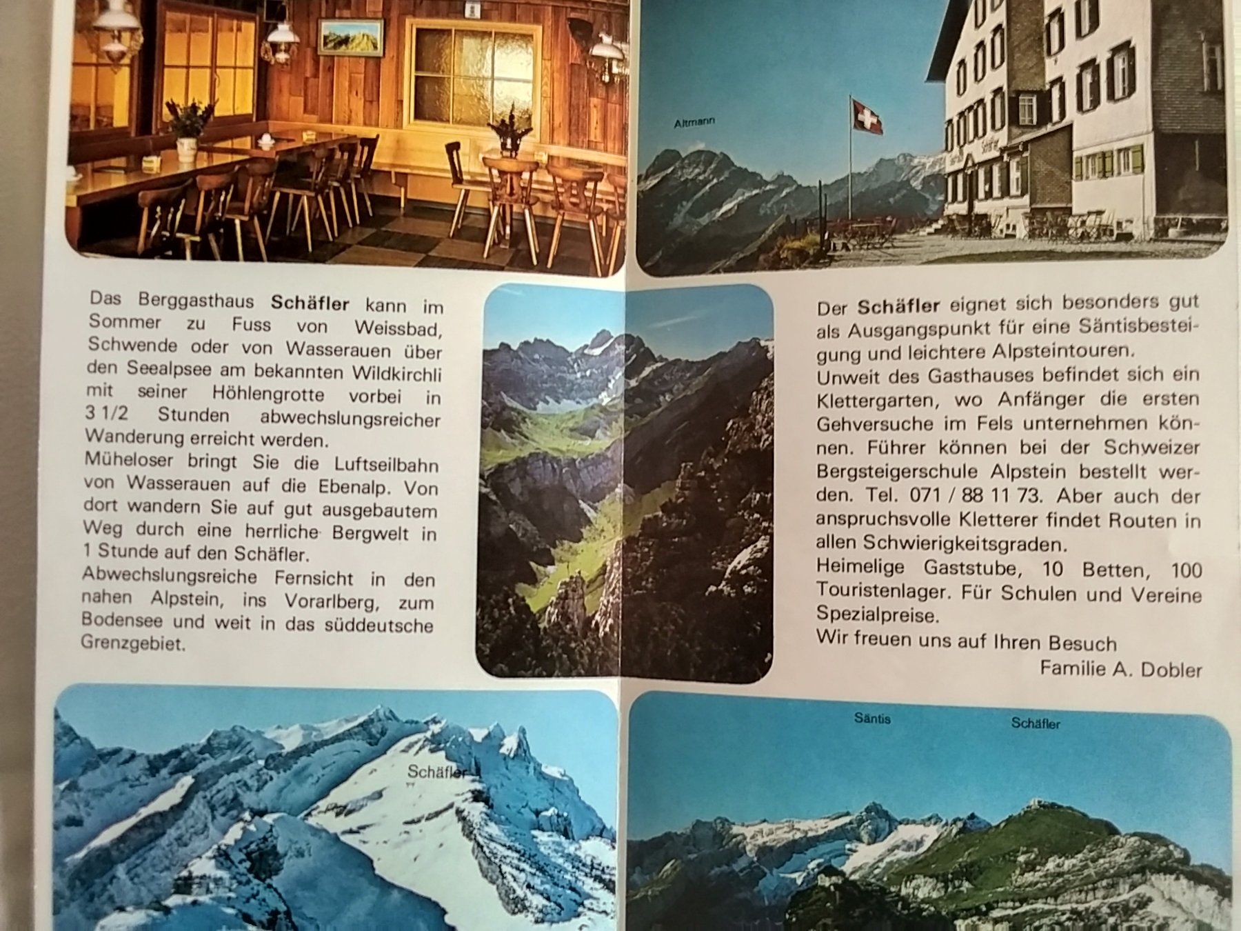 Dokumente: Prospekt Berggasthaus Schäfler – Gebraucht aus Appenzell von lama19 1