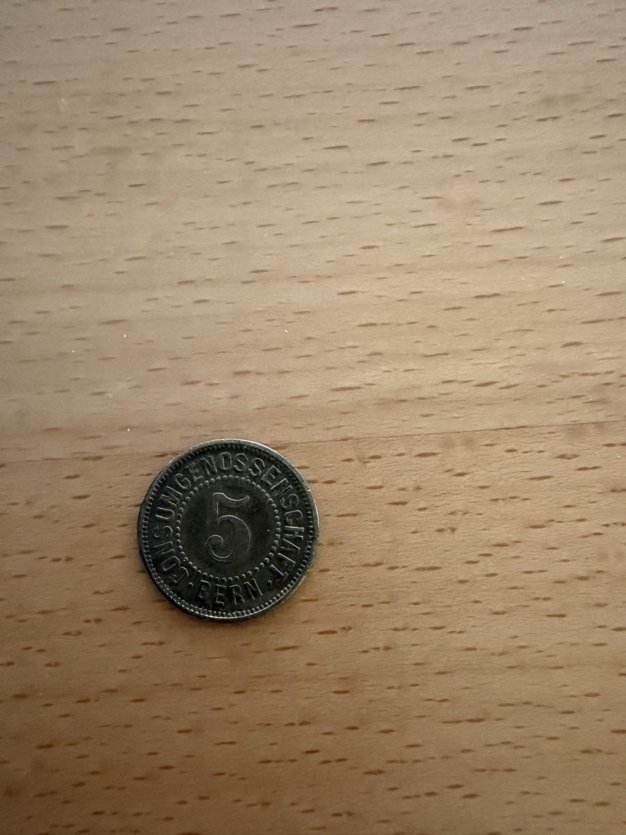 Tutti le monete: Münze Token Jeton Consumgenossenschaft Bern 5 – Usato da Schüpfen venduto da Diego2211