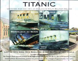 UNTERGANG DER TITANIC REP. DU BENIN 2011 **POSTFRISCH**-AA42