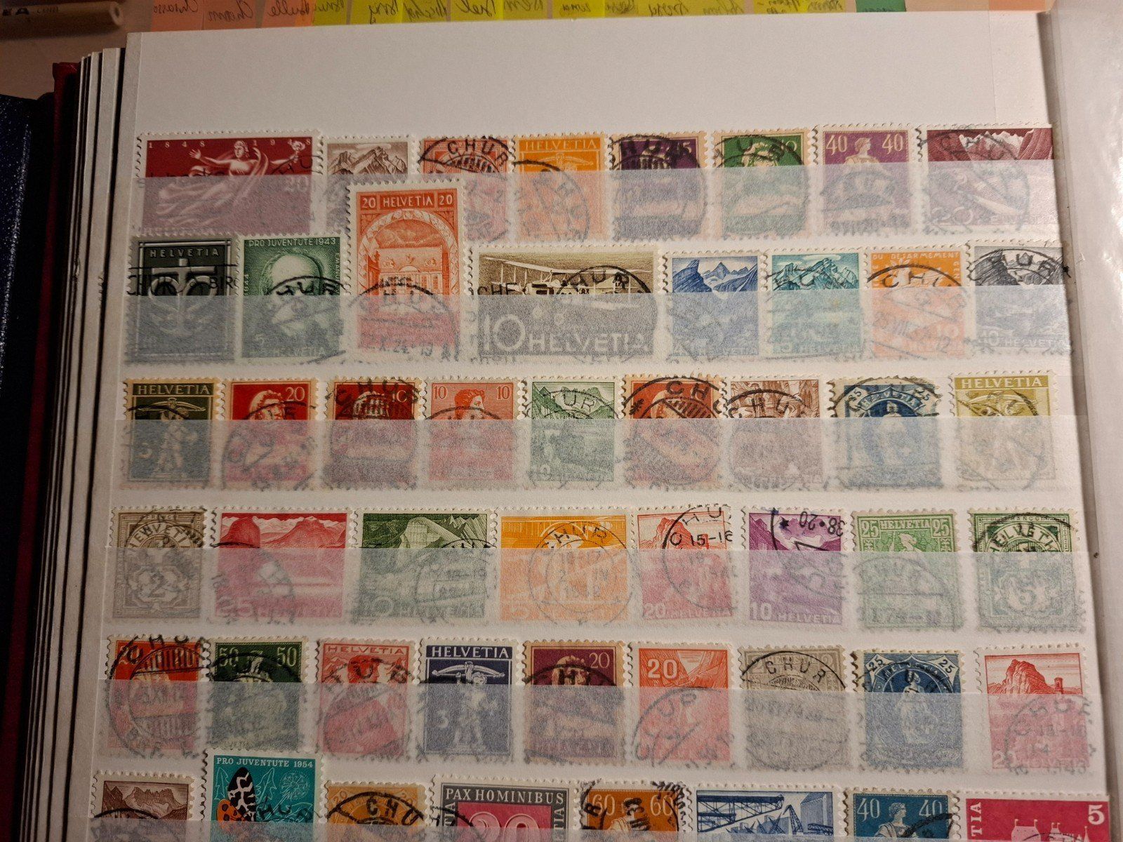Tutti i francobolli: 76 Schweizer Briefmarken mit Stempel "Chur" – Usato da Frauenfeld venduto da Interessent1 1