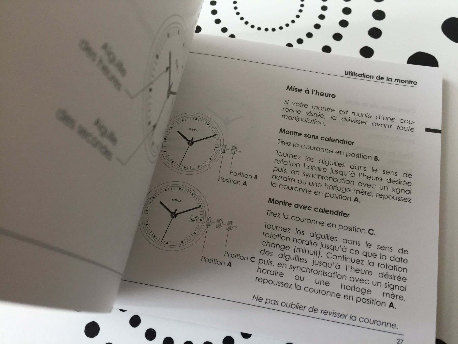 Documenti: EBEL ORIG. - OPERATING INSTRUCTIONS !! – Nuovo (secondo la descrizione) da Epalinges venduto da dream-watch 2