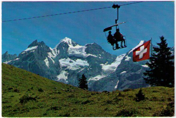 Cartoline postali: Kandersteg - Sessellift Oeschinen – Usato da Binningen venduto da Mountainrider