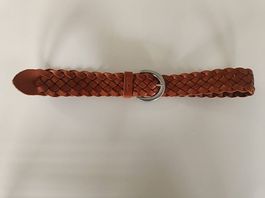 Ceinture en cuir cognac 95cm