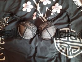 BH Gr. 80C eher kleines C, Schwarz/leicht Rosa