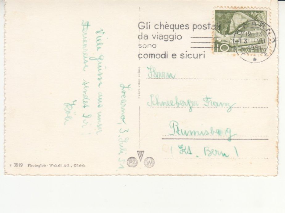 Ansichtskarten: Locarno 1951 – Gebraucht aus Bürglen TG von StampGraf 1