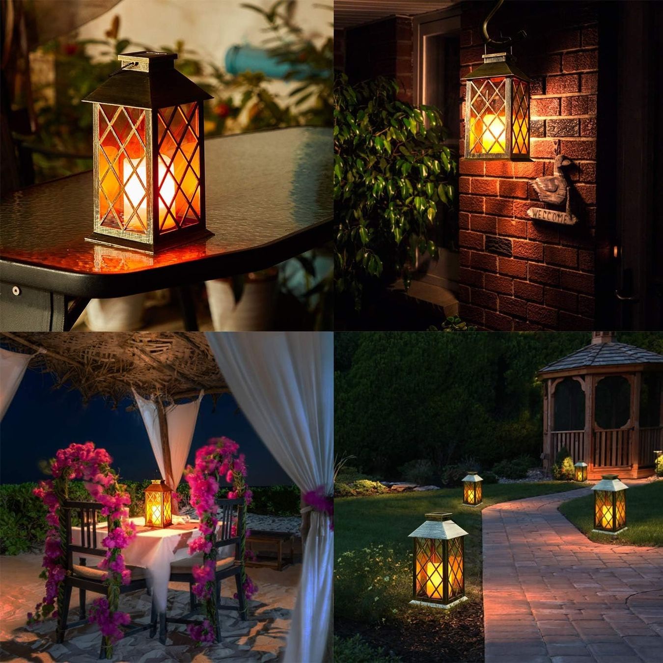 Lampade: Solarlaternen Gartenlaternen Solarleuchten 2er Set flackernd – Nuovo e nell'imballaggio originale da Dörflingen venduto da Nixhub 1
