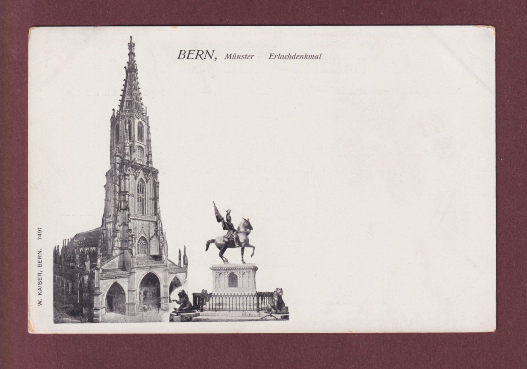 Cartes postales: BERN - Münster - Erlachdenkmal – D'occasion à Pully par nicecards