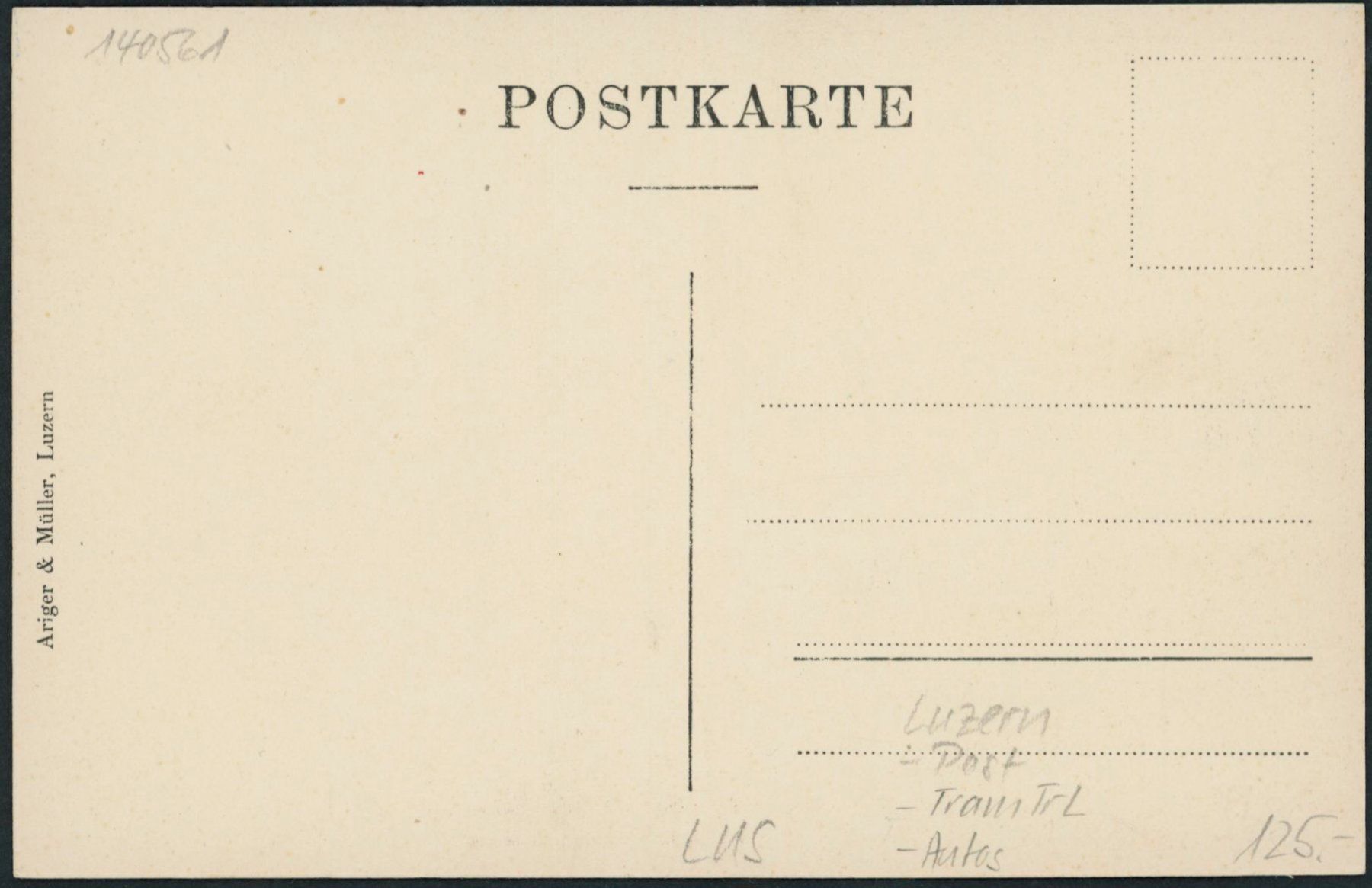 Cartoline postali: LUS Luzern - Post - Tram TrL - Auto – Nuovo (secondo la descrizione) da Schindellegi venduto da Jonathan77 1