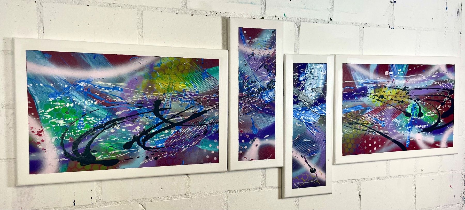 Gemälde: Gemälde Acrylbild abstrakt 60 x 160 cm – Neu und originalverpackt aus Aarburg von Nikys-Woods 2