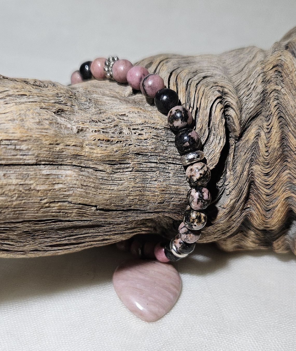Bracciali & Braccialetti: Rhodonit-Herz Armk. - Spendenaktion – Nuovo (secondo la descrizione) da Unterkulm venduto da Nachtigall 1