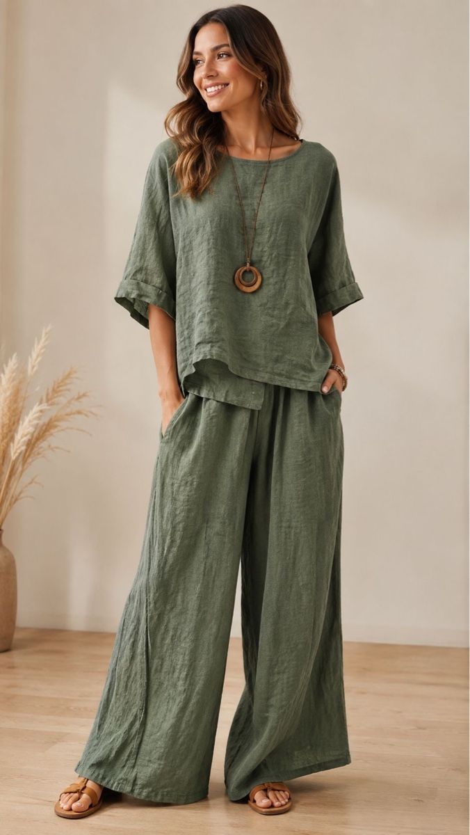 Lotti di vestiti: Linen zweiteilig  – Nuovo e nell'imballaggio originale da Olten venduto da Saayis