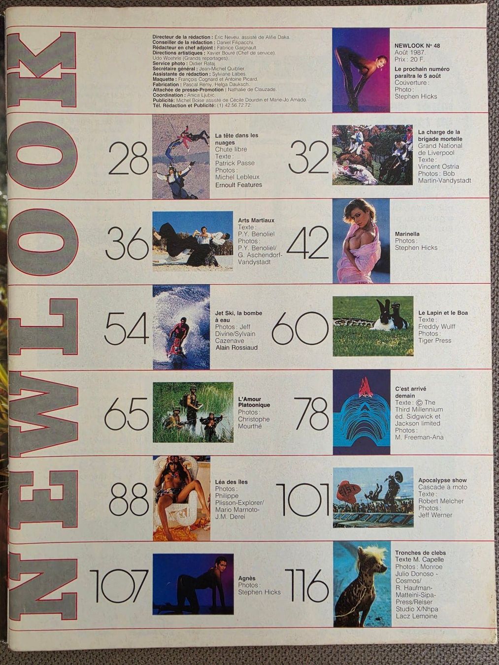 Riviste & Magazine: Newlook N°48 Août 1987 – Usato da Meyrin venduto da Flurrio 1