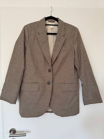 Blazer - Gr. XS - Braun/Beige kariert