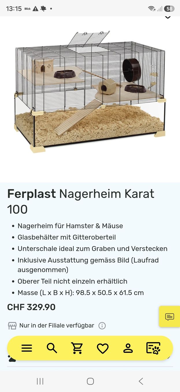 Ferplast Cages, transport & sécurité: Nagerheim – D'occasion à Dübendorf par fat_z2m2